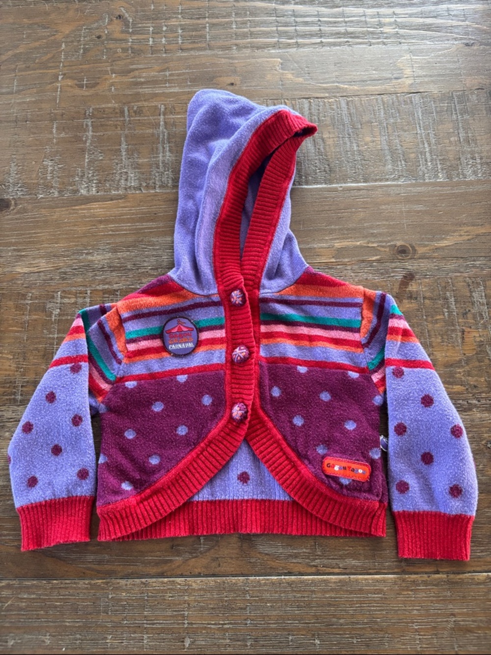 5/$10 Y2K Gagou Tagou Colourful Hoodie